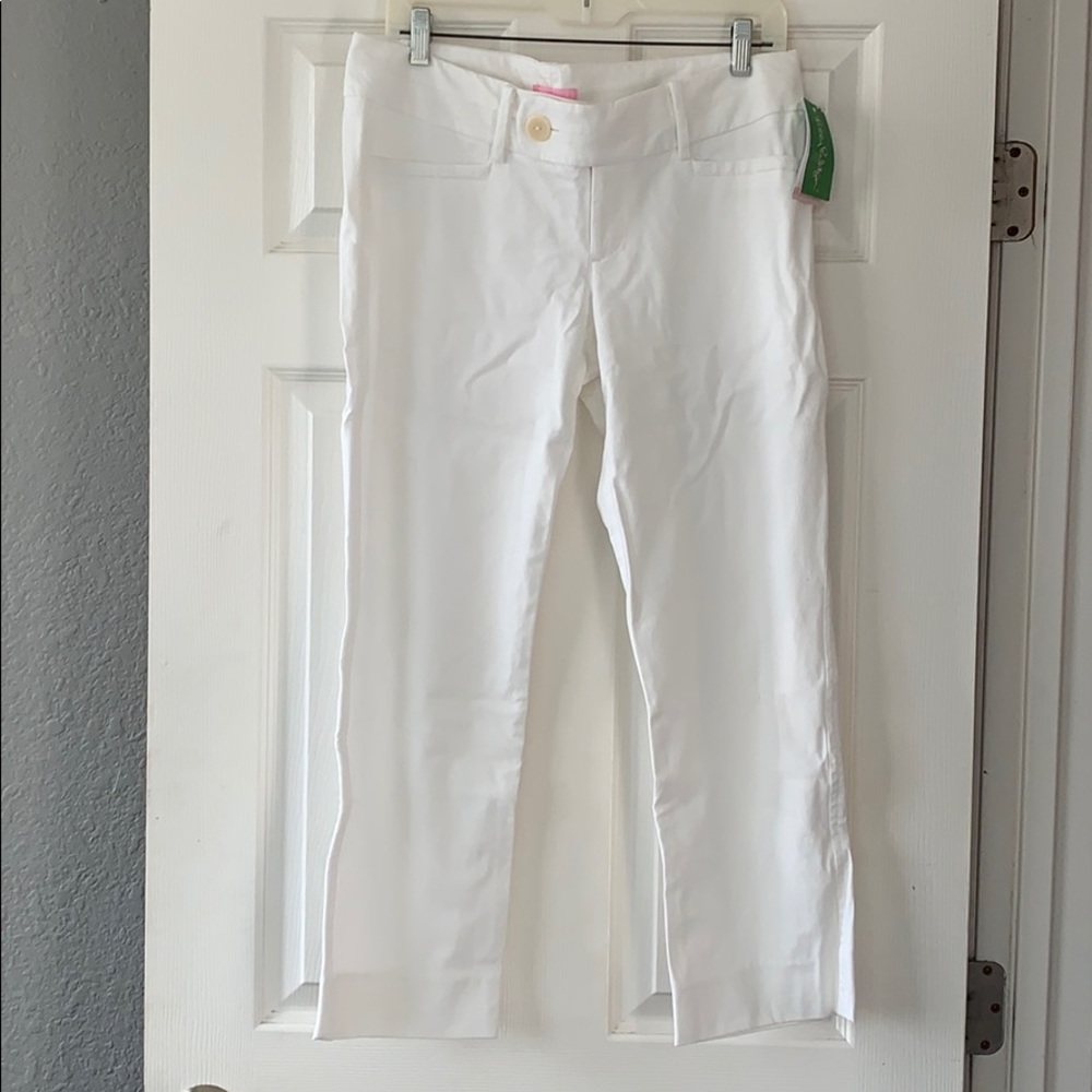 Lilly Pulitzer luxury capri pants in resort white